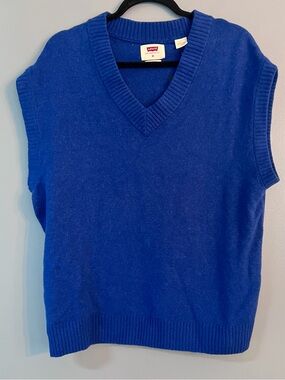 Levi's Men's Royal Blue V-Neck Sweater Vest